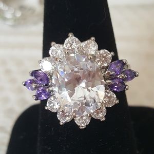 Size 9 Sterling Silver Morganite ring